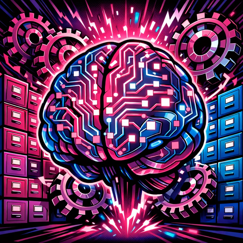 AI business automation brain handling complex scheduling and data management tasks.