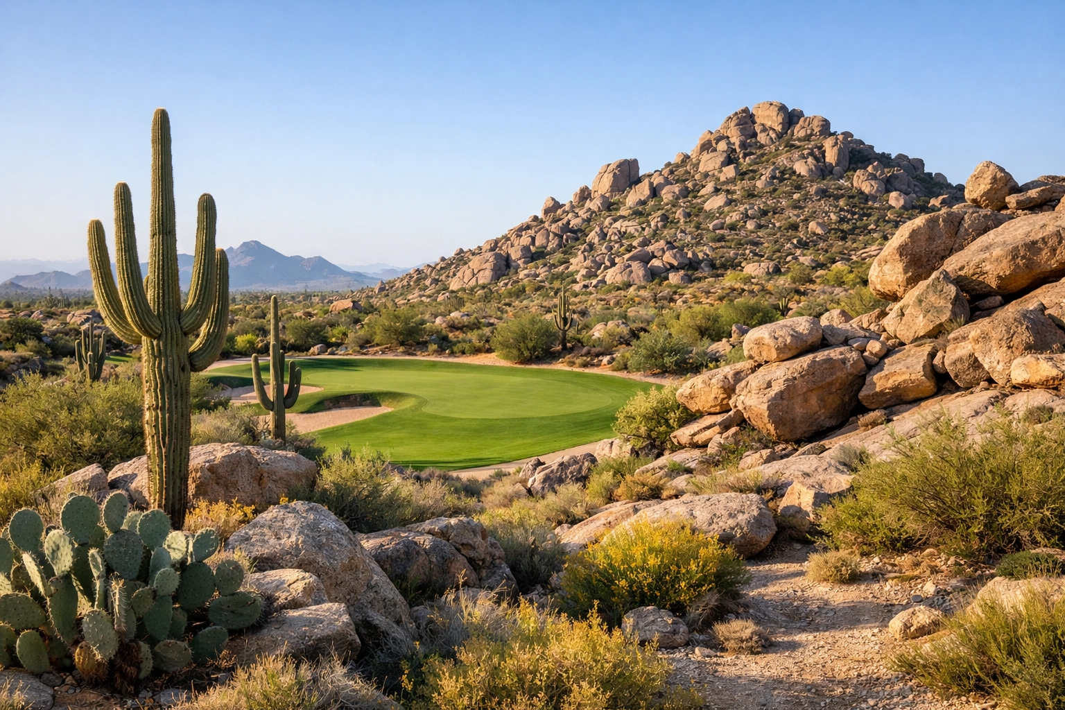 Desert landscape at Troon North in Scottsdale, Arizona