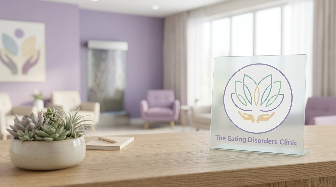 A clean, professional workspace with a soft-focus plant, representing a supportive clinical environment