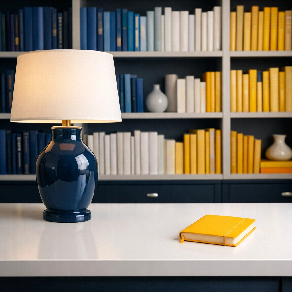 An organized home office desk and clean workspace to improve focus and productivity.