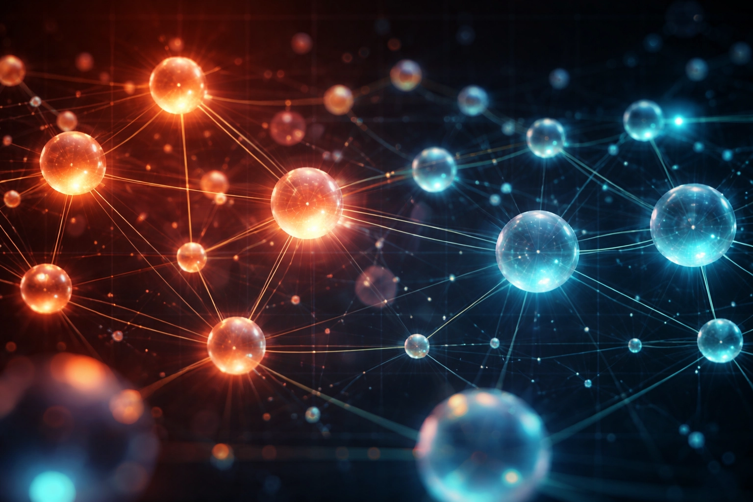 Interconnected spheres illustrating asset correlations in institutional portfolio diversification strategies.