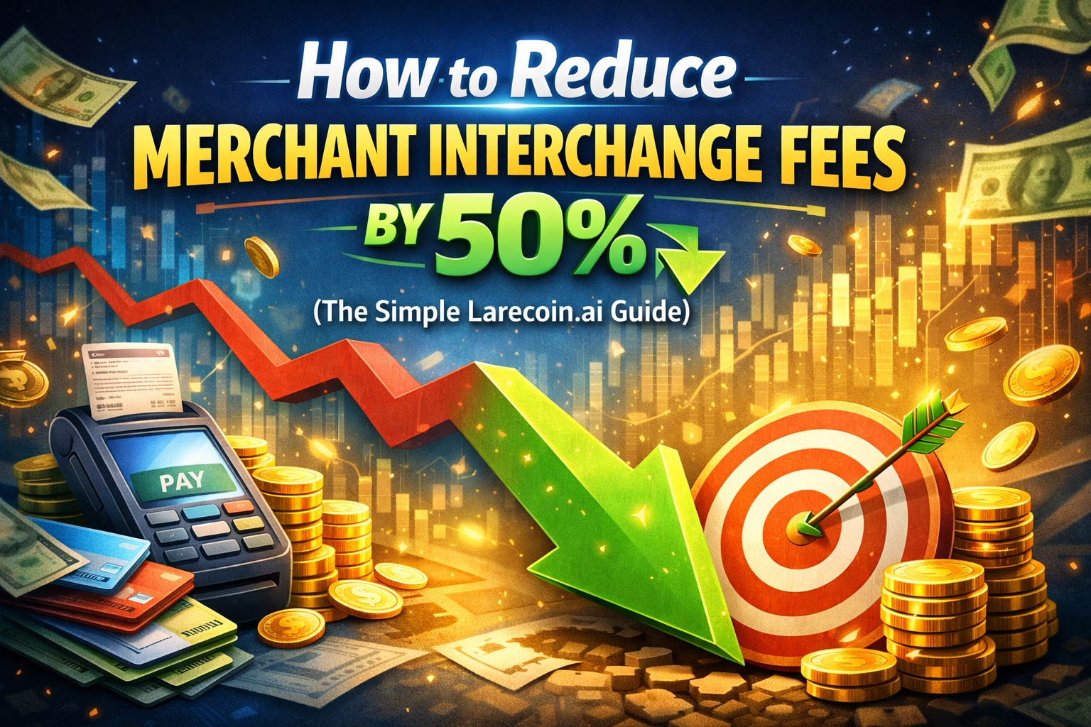 [HERO] How to Reduce Merchant Interchange Fees by 50% (The Simple Larecoin.ai Guide)