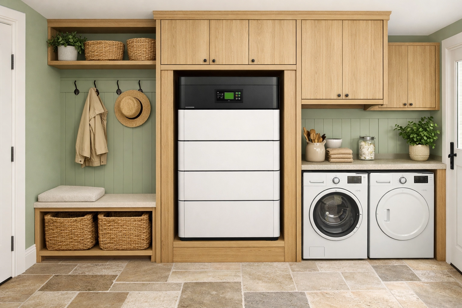 GivEnergy-style battery system fitted in a tidy UK home for smart solar energy storage savings