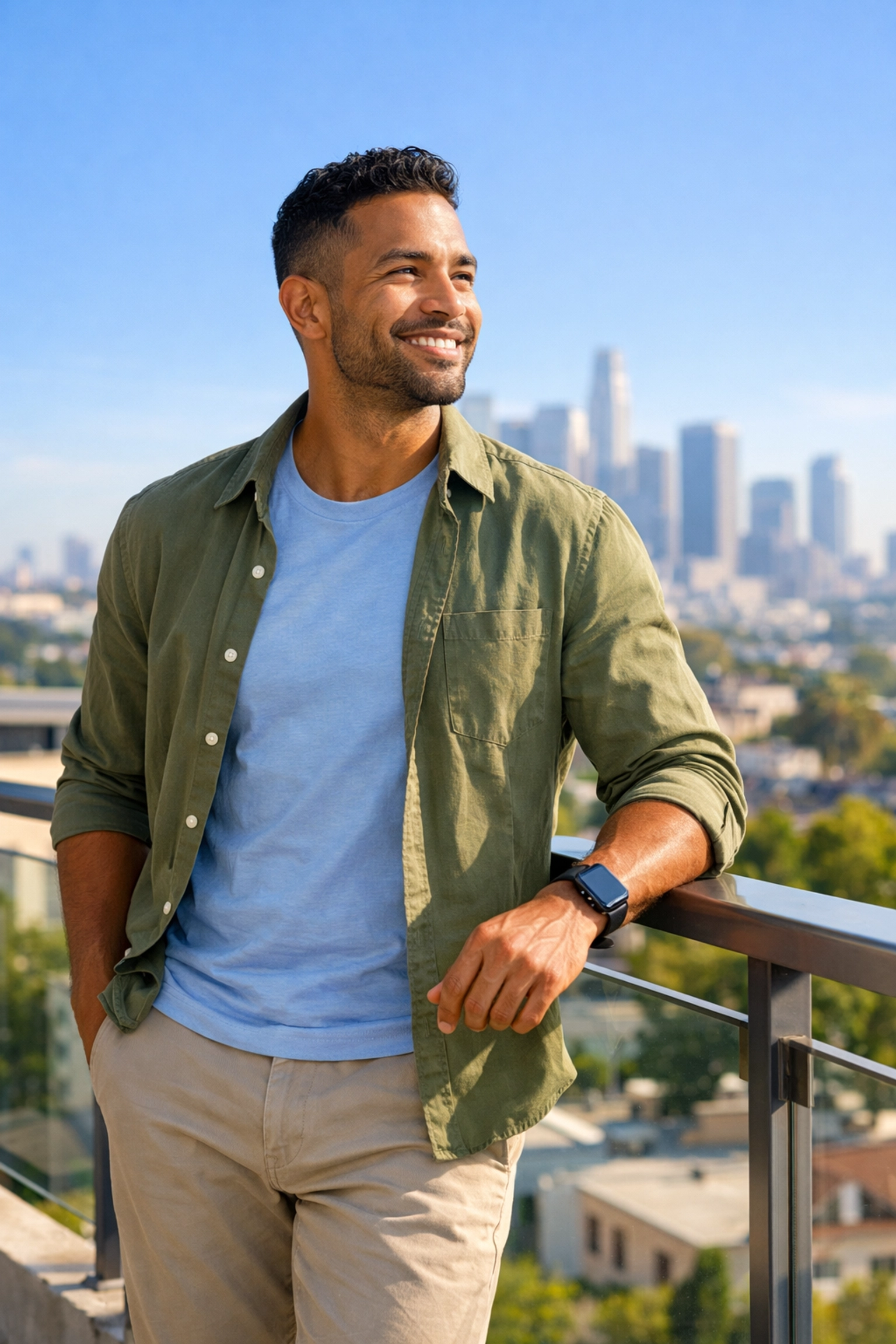 A healthy, confident man enjoying his lifestyle after a successful medical weight loss journey.