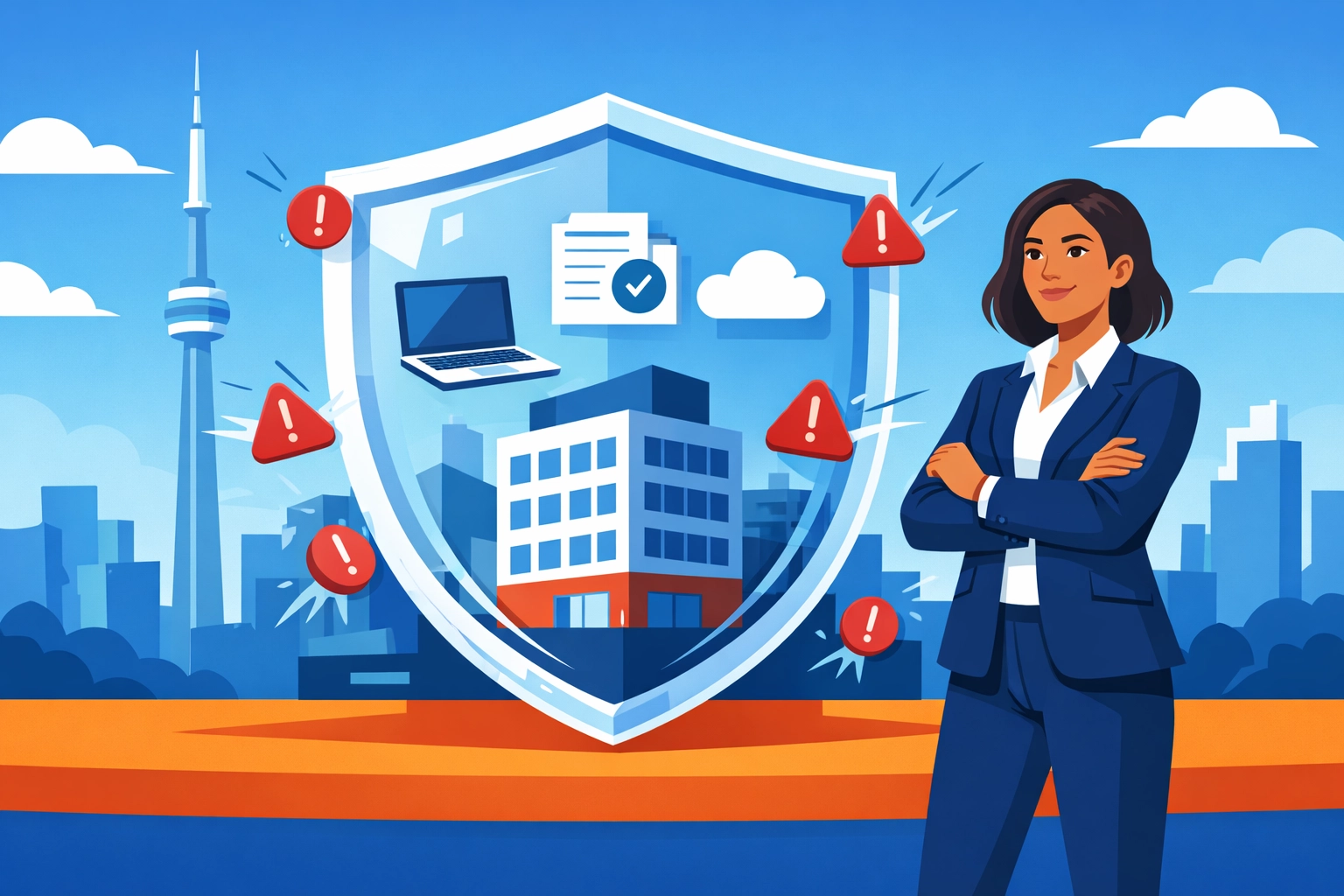 Cybersecurity protection shielding Toronto business from IT threats