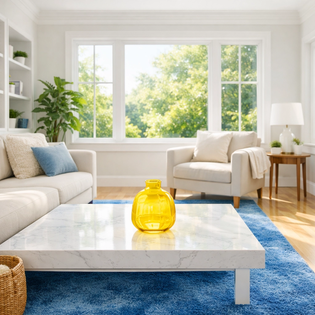 Fresh and airy West Cambridge living room showcasing a professional eco-friendly move-out cleaning.