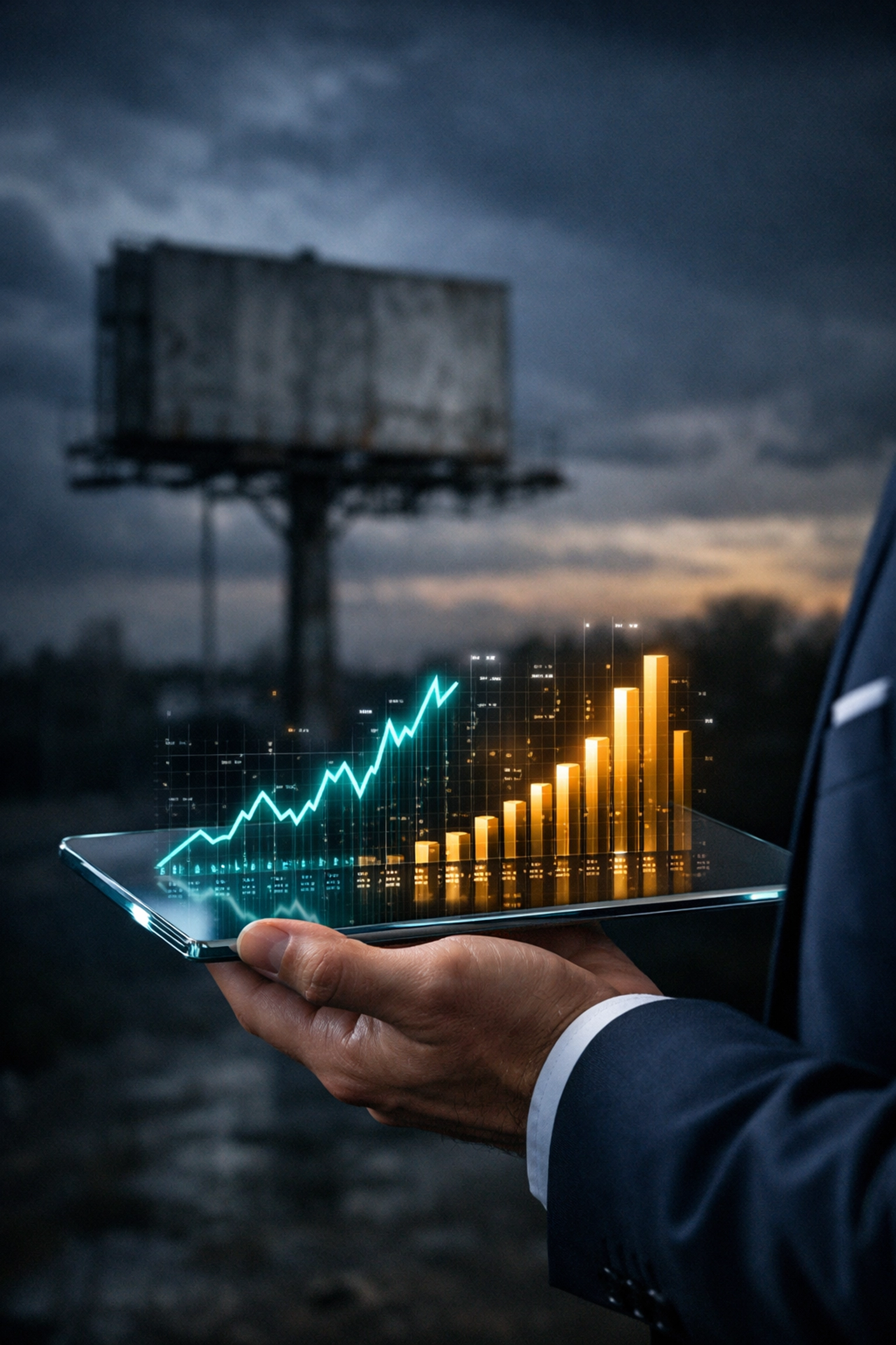 Modern lawyer using data-driven marketing analytics to replace old-school billboard advertising.