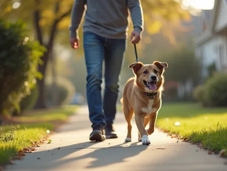 In-Home Coaching involves working on real-world distractions like leash walks in your own neighborhood.