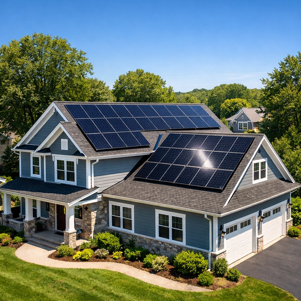 Westchester County home with solar panels installation providing energy independence in NY