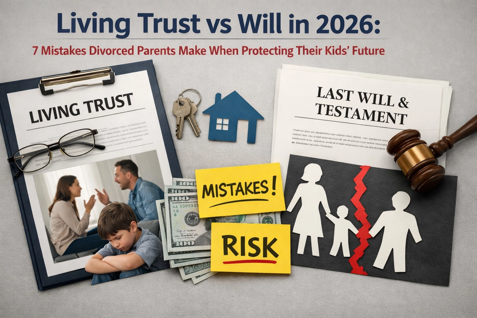 [HERO] Living Trust vs Will in 2026: 7 Mistakes Divorced Parents Make When Protecting Their Kids