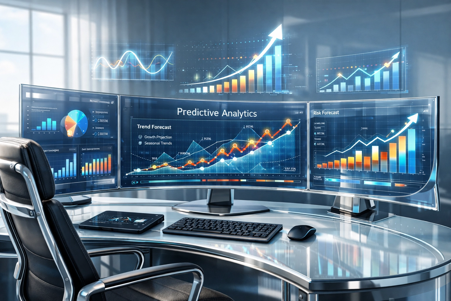ServiceNow predictive analytics dashboard displaying license demand forecasting and trend analysis