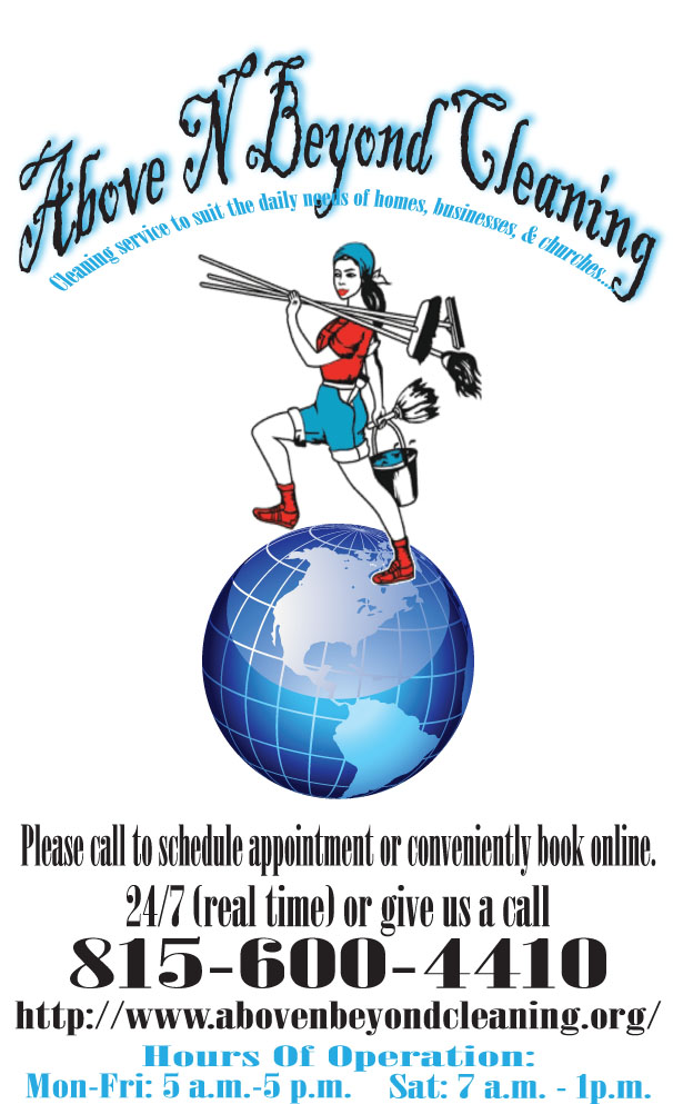 Promotional flyer for Above N Beyond Cleaning