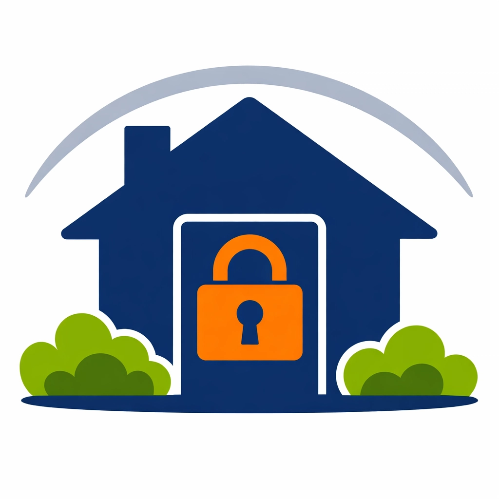 A secure house with a protected door lock providing peace of mind from a locksmith near me.