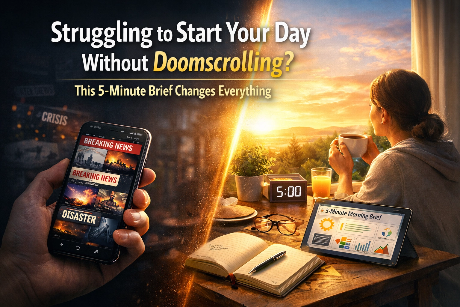 [HERO] Struggling to Start Your Day Without Doomscrolling? This 5-Minute Brief Changes Everything