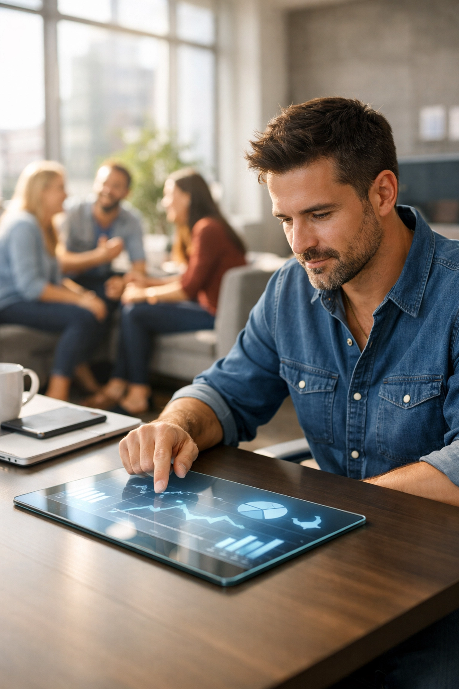 IT professional using ServiceNow Agentic AI tools to drive operational excellence in a modern office.