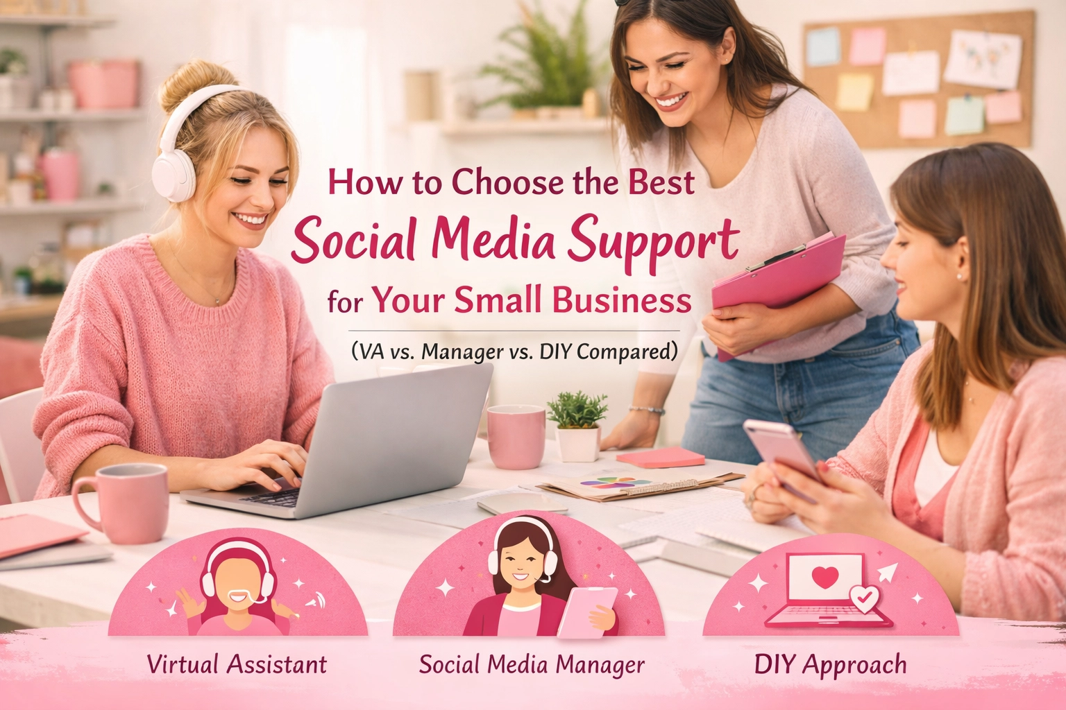 [HERO] How to Choose the Best Social Media Support for Your Small Business (VA vs. Manager vs. DIY Compared)