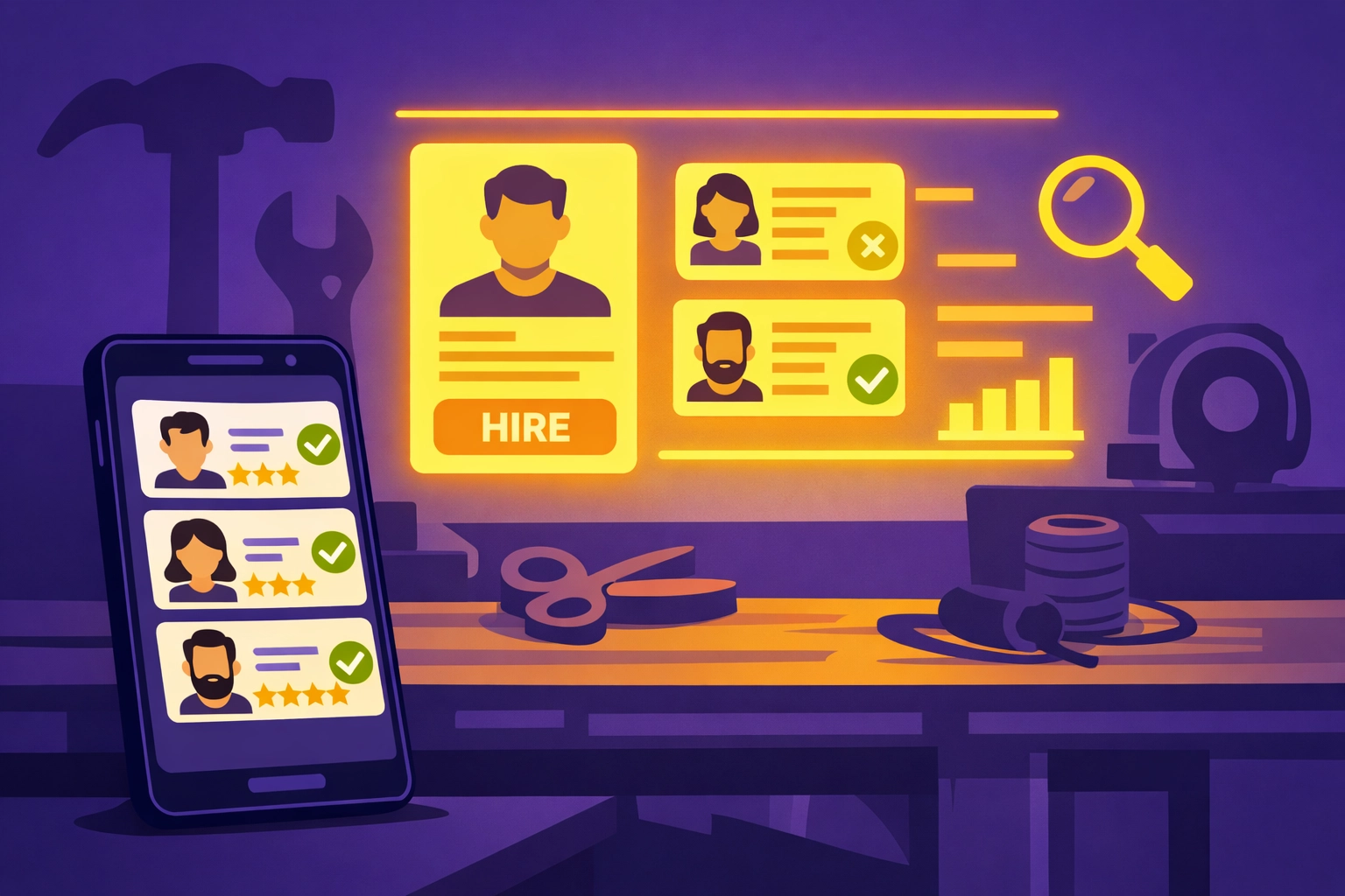 KI-gestütztes Bewerbermanagement für Handwerksbetriebe mit digitalem Kandidaten-Screening