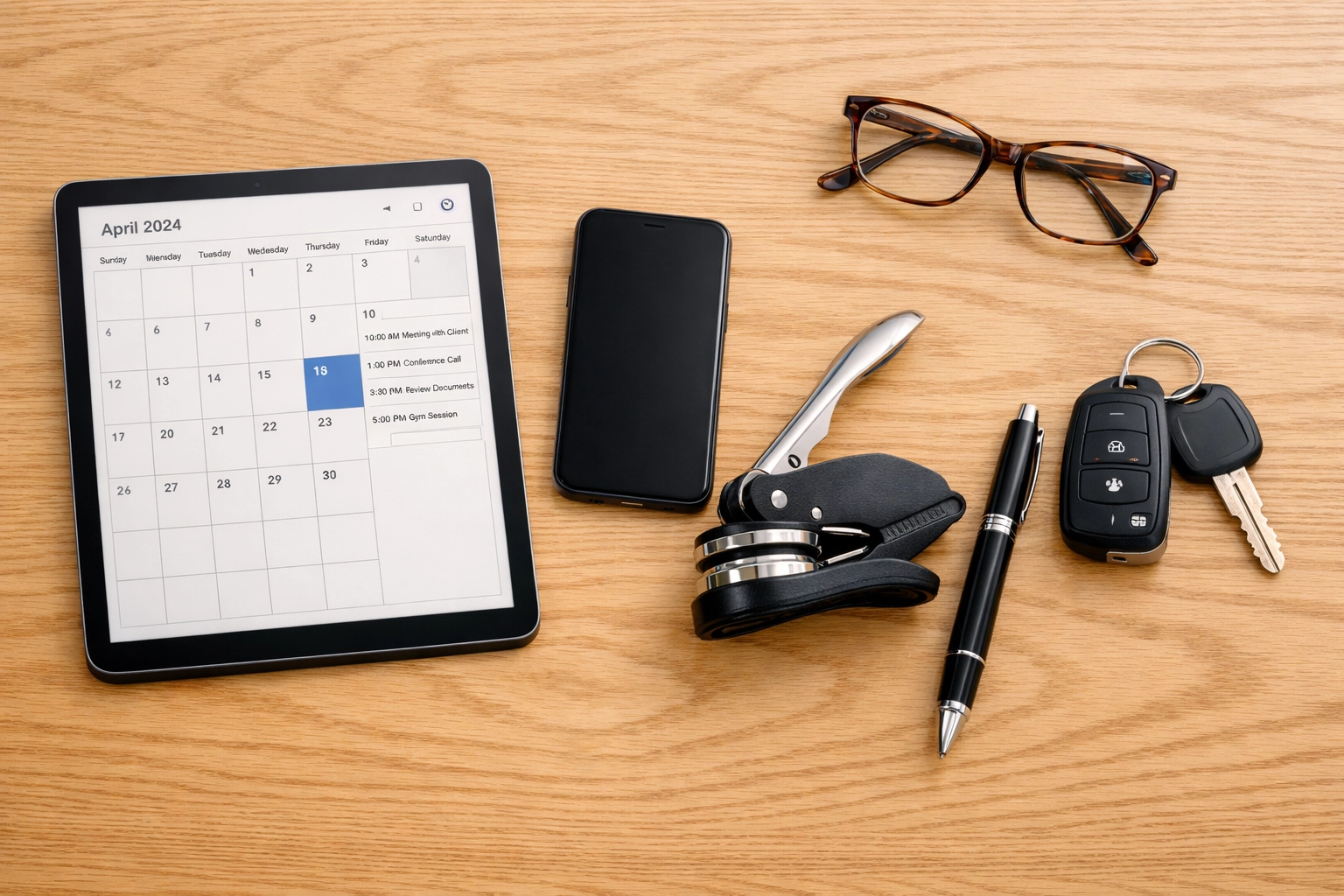 Professional mobile notary seal and digital tools used for efficient document signing in Port Charlotte Florida.