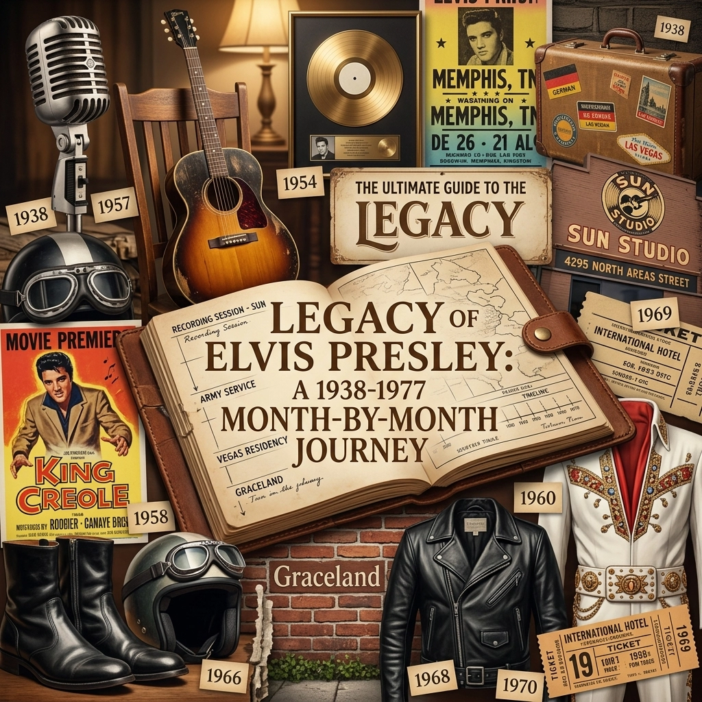 The Ultimate Guide to the Legacy of Elvis Presley: A 1938-1977 Month-by-Month Journey