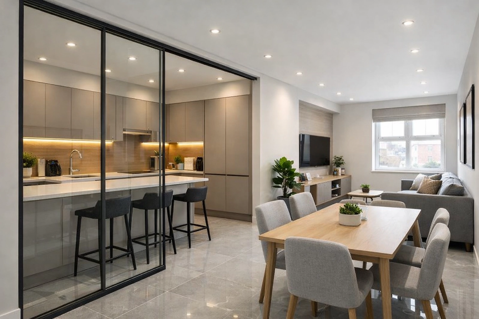 High-end HMO conversion with professional space planning and modern architectural design.