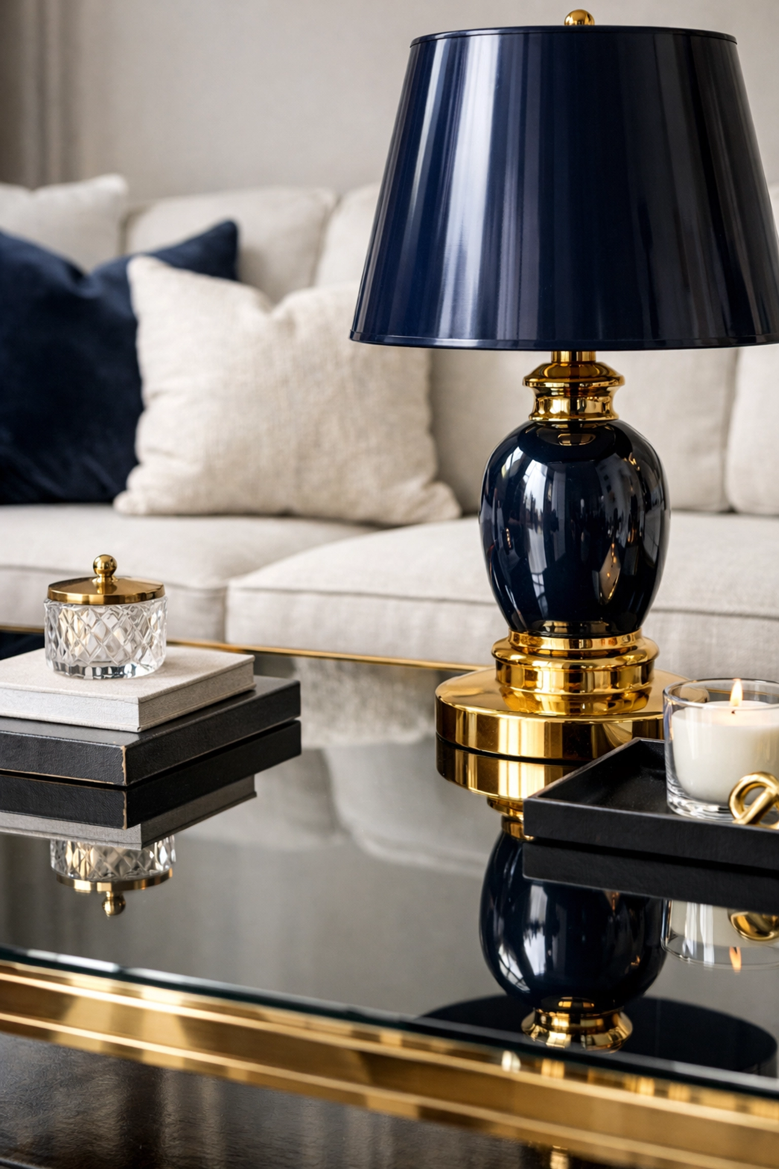 A dust-free living room featuring a polished glass table and neatly arranged pillows in a Whately home.