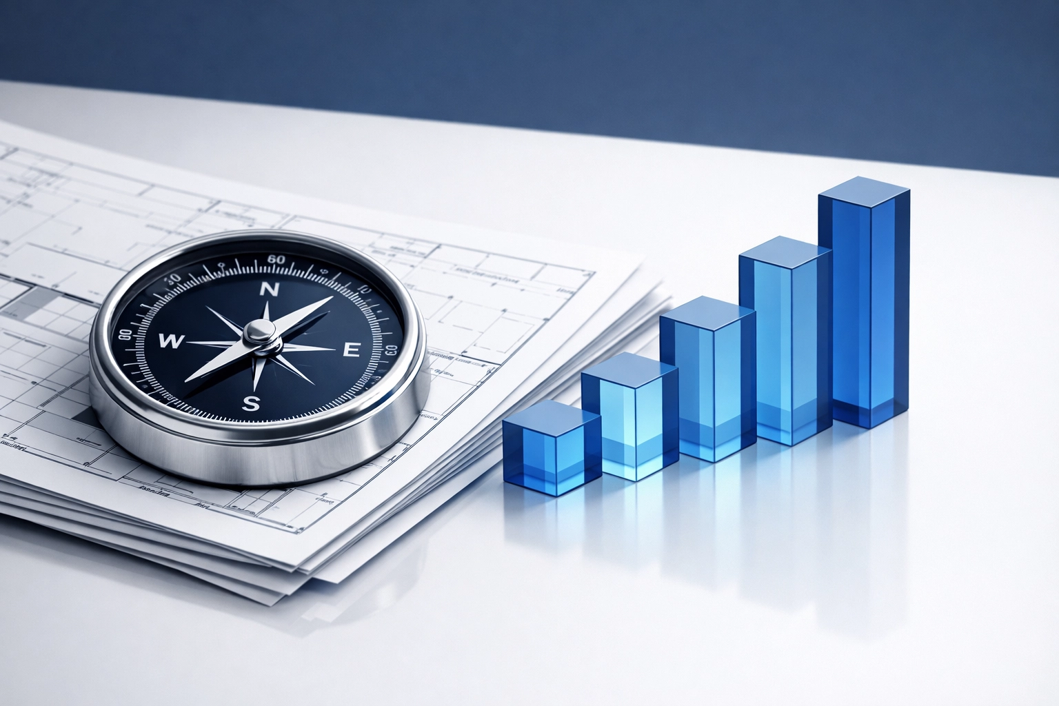 Strategic property investment blueprints and growth charts for a high-performing real estate portfolio.