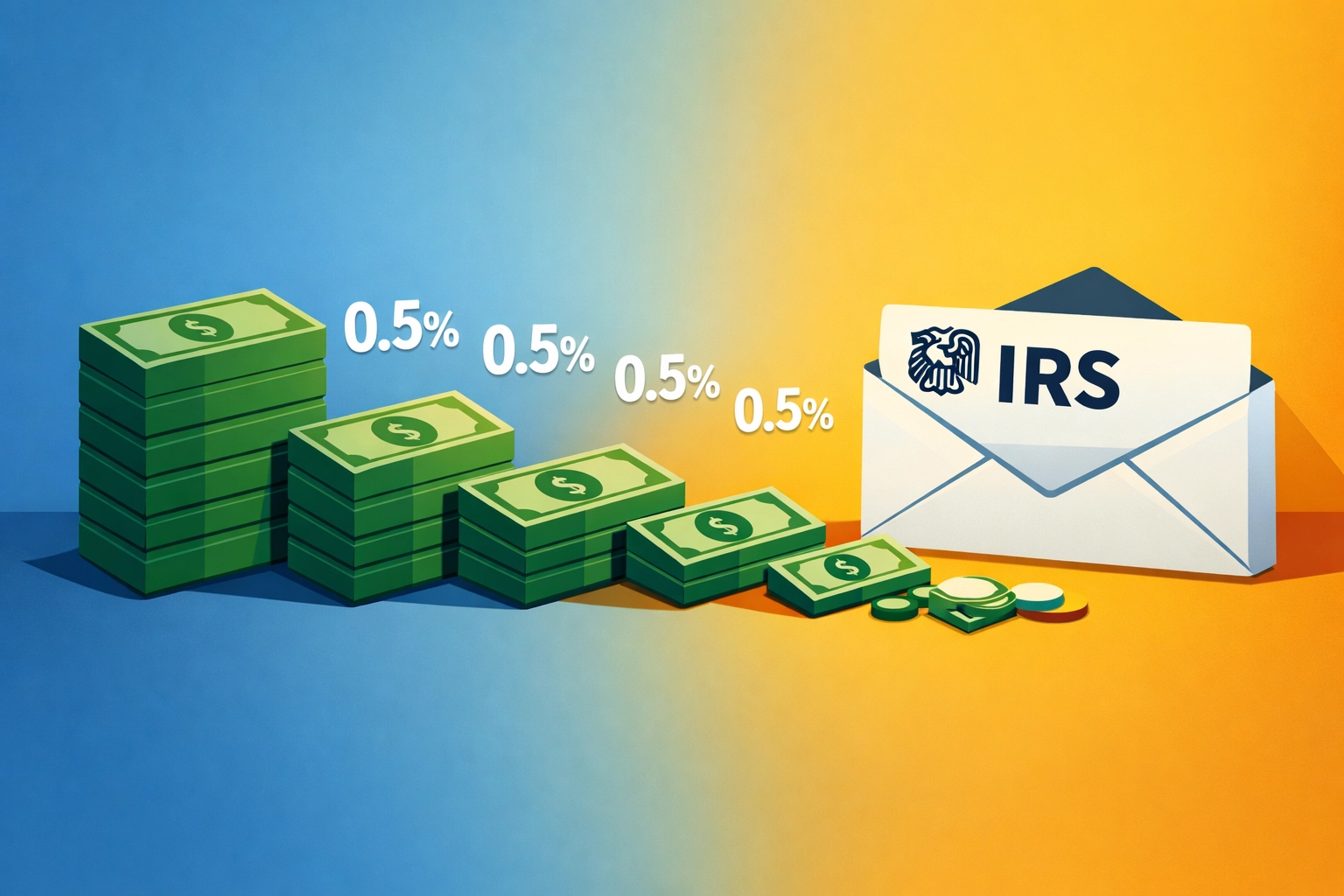 IRS underpayment penalties reducing freelancer income illustration