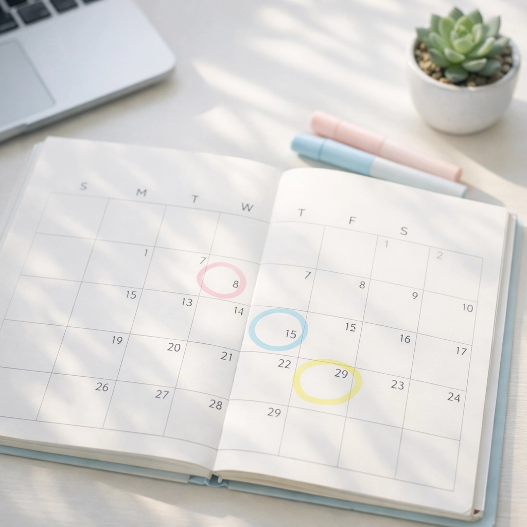 Compliance calendar with marked telehealth policy deadlines