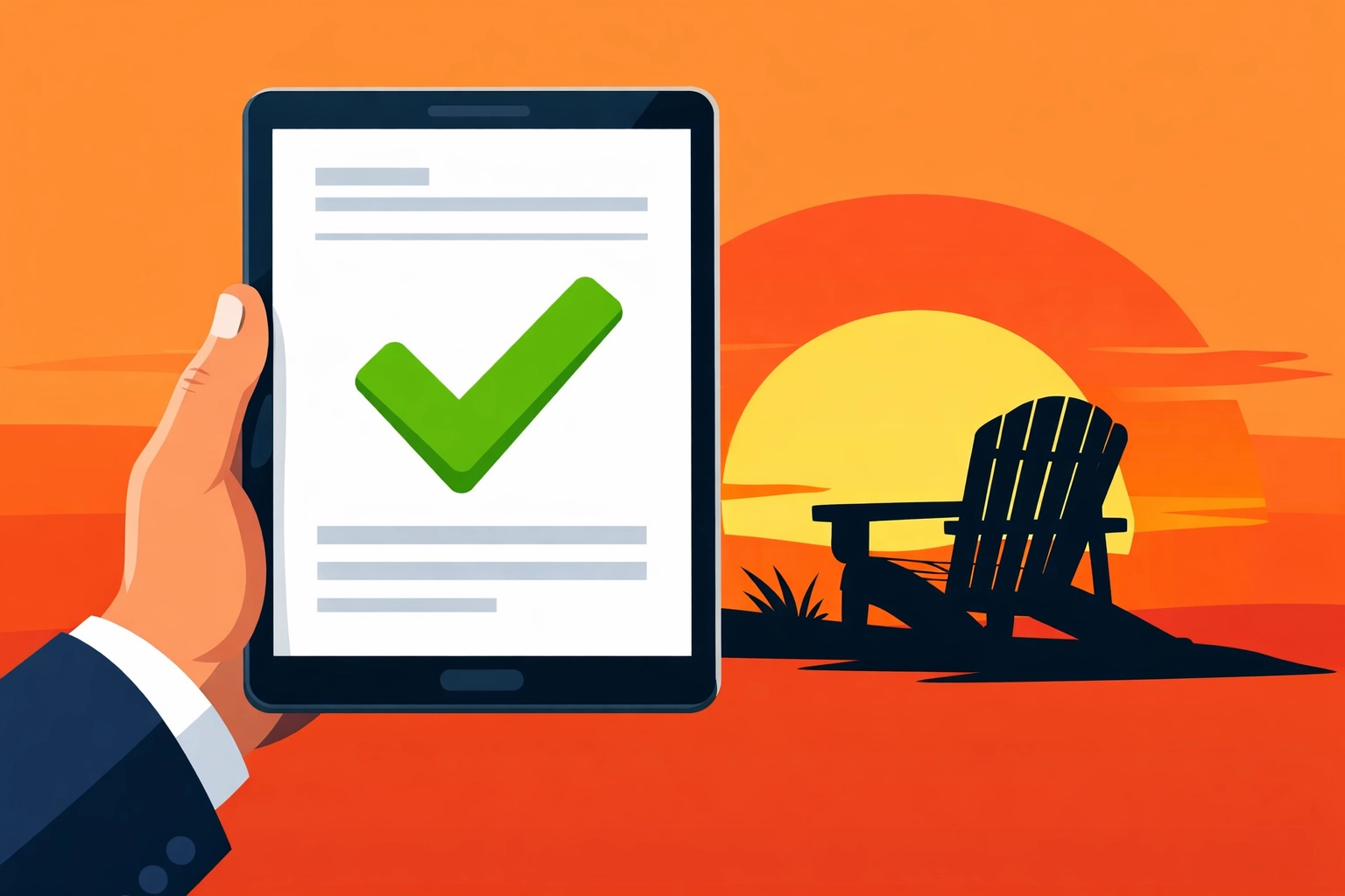 Mobile tablet displaying a completed digital invoice for faster field service billing and payments.