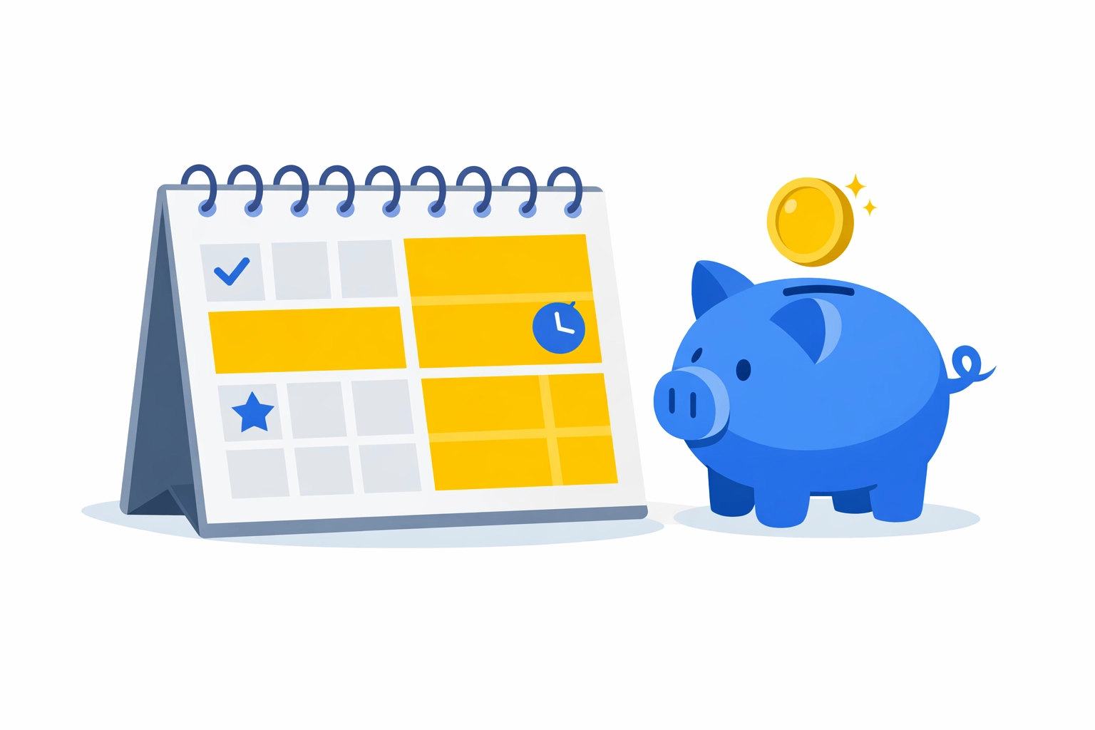 Calendar showing quarterly estimated tax payment deadlines for small business owners and gig workers.