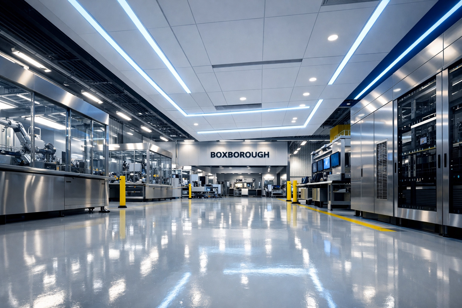 Specialized commercial cleaning in Boxborough for a sterile and impeccably clean high-tech laboratory facility.