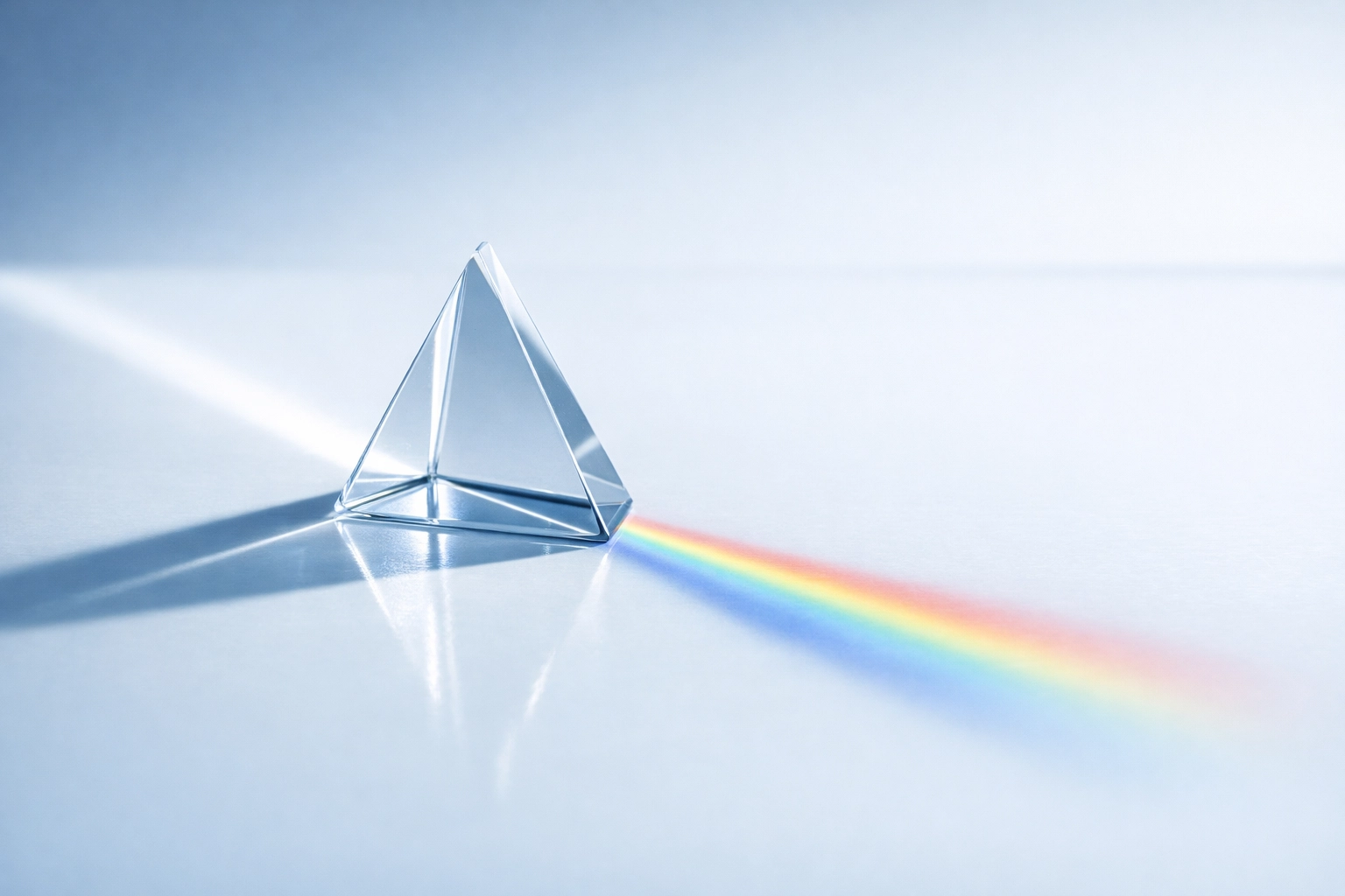 A glass prism symbolizing financial clarity and transparency through professional catch up bookkeeping.