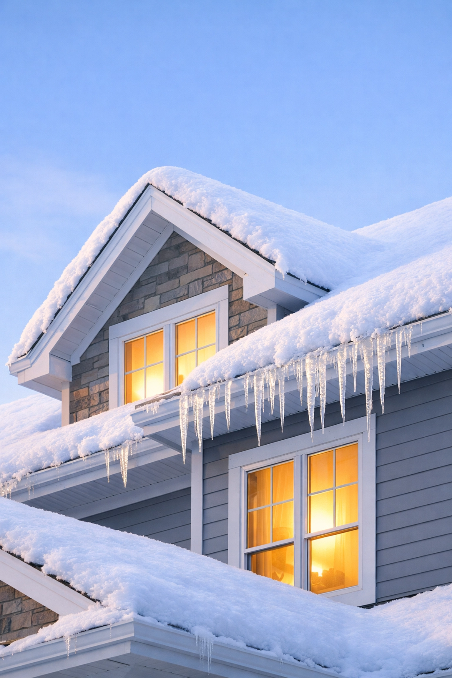 Pennsylvania home with snow-covered roof showing winter weather insurance considerations