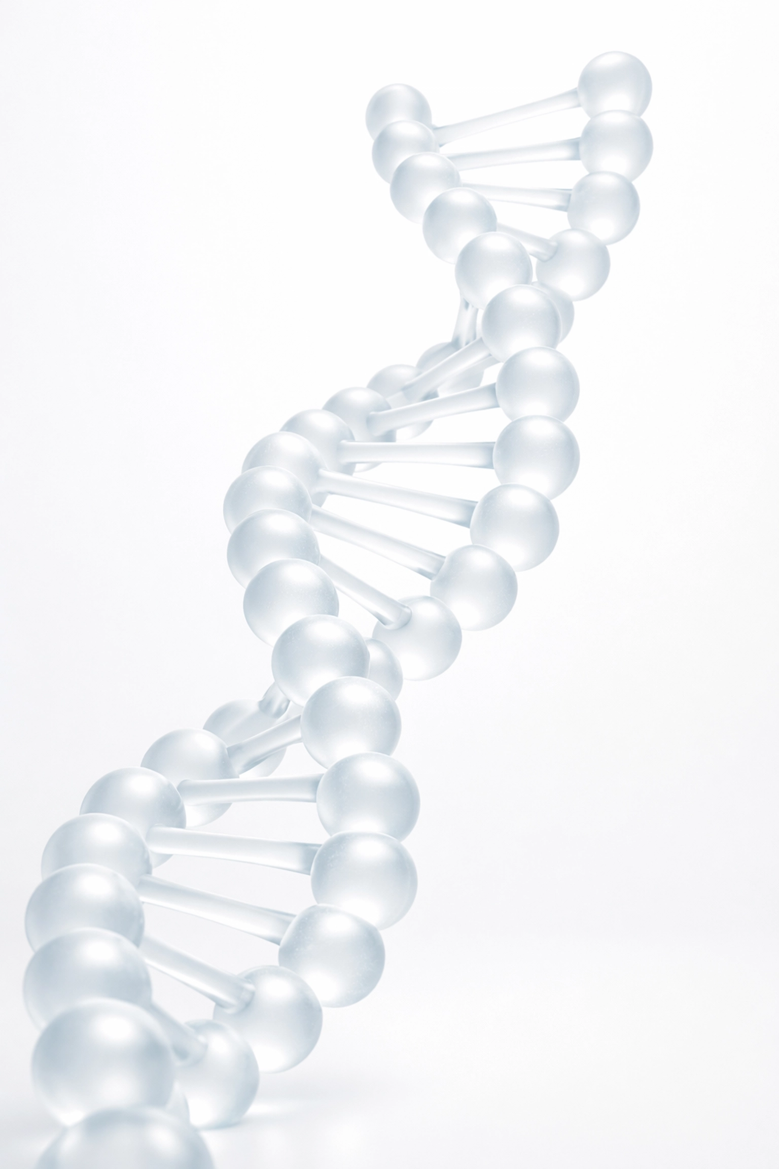 Minimalist DNA helix representing cellular health and genetic peptide bioregulator technology.