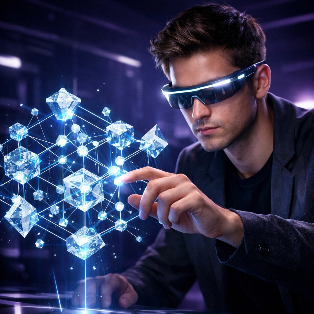 Candidate engaging in a data-driven simulation for a modern AI assessment and skill evaluation.