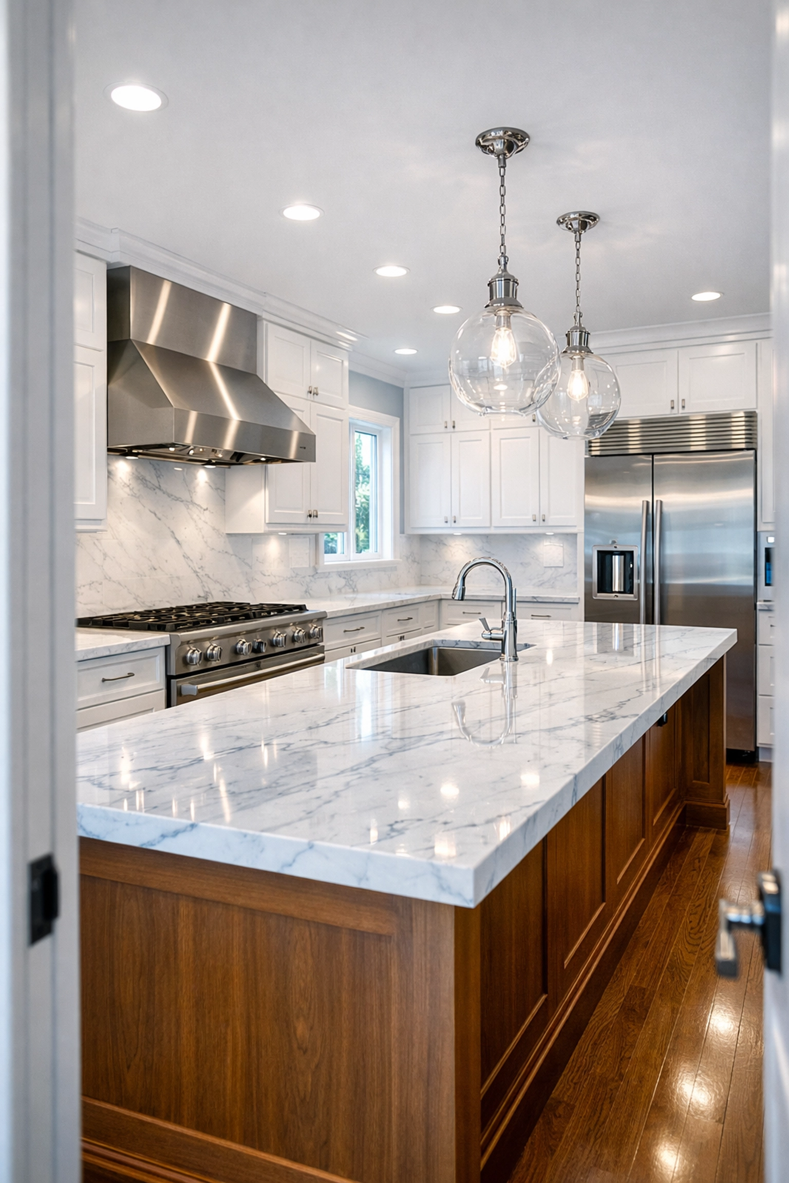 Sparkling luxury kitchen in Dunstable cleaned to perfection with House Cleaning Dunstable MA services.