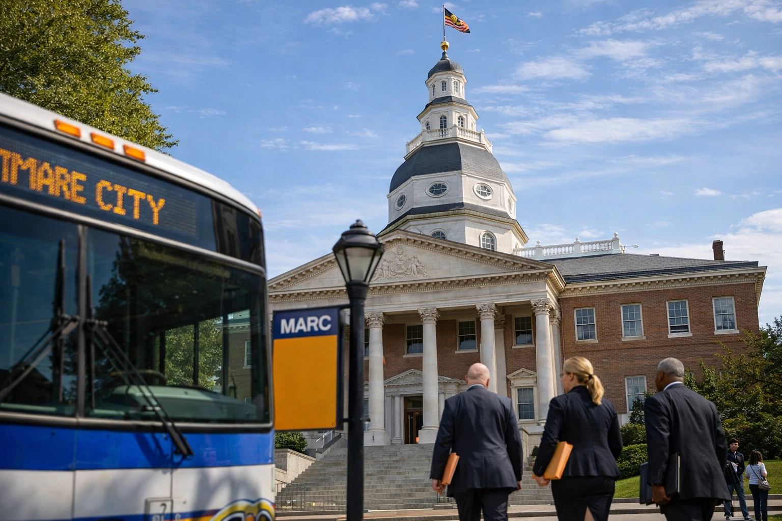 Maryland State House in Annapolis where lawmakers address budget deficit concerns