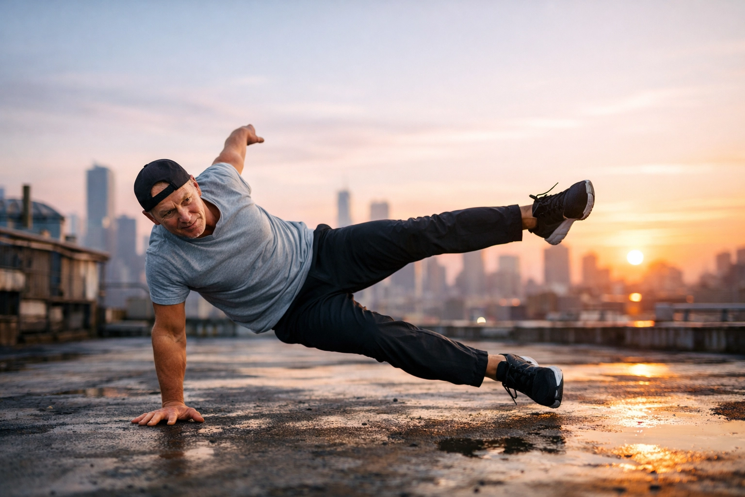 Athlete performing an Animal Flow Side Kickthrough movement for improved agility, mobility, and functional longevity.