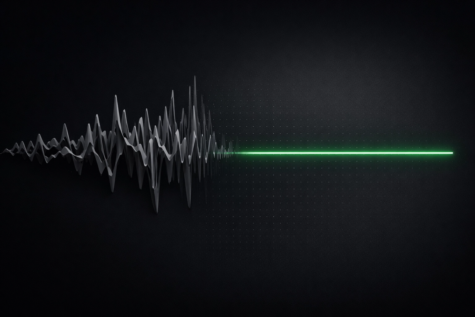 Digital visualisation of data noise transitioning into a precise line for predictive football models.
