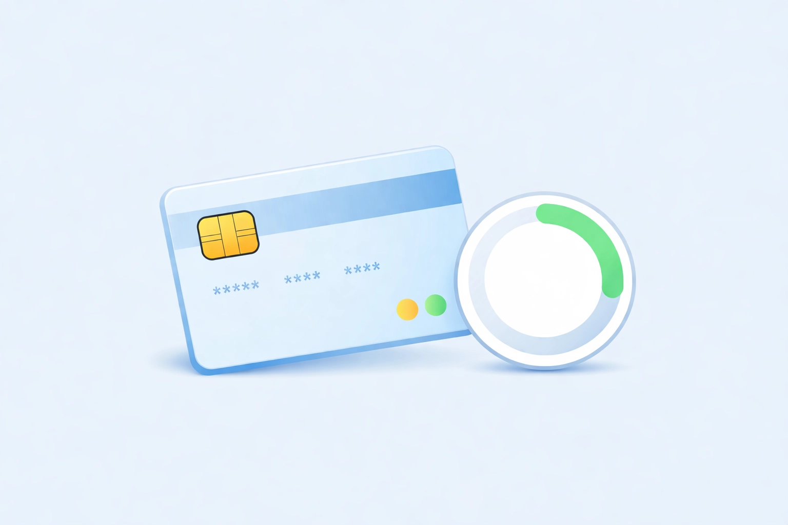 Tarjeta de crédito con indicador de uso bajo, optimizando score crediticio para comprar casa