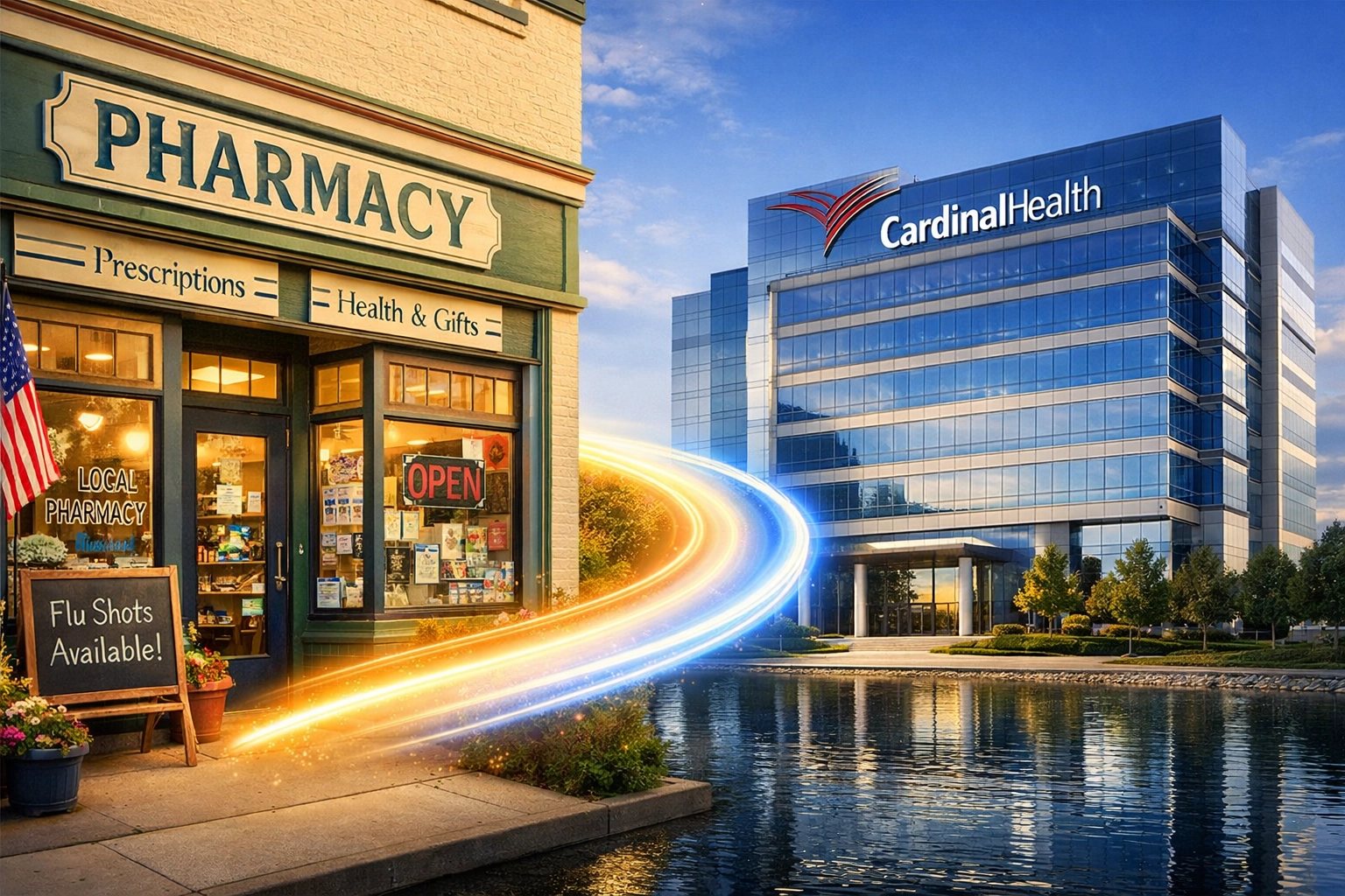 Independent pharmacy storefront with Cardinal Health corporate support partnership