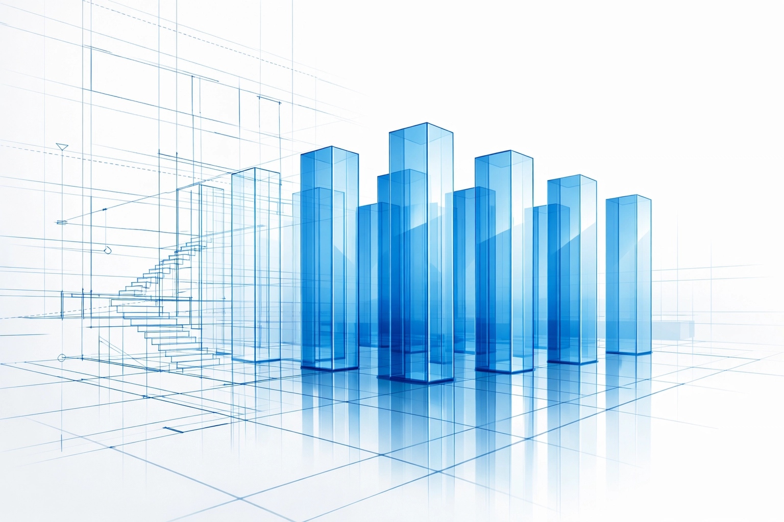 Blueprint and pillars representing a meeting manifesto as a stable foundation for organizational culture.