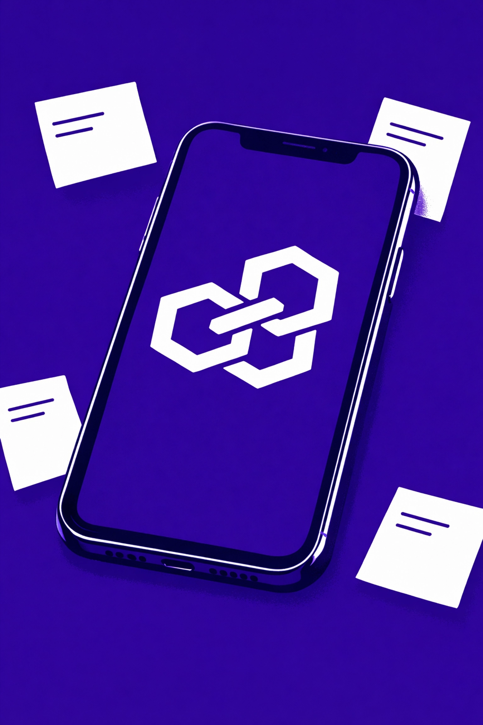 Smartphone showing blockchain icons and digital receipts for business crypto reporting compliance.