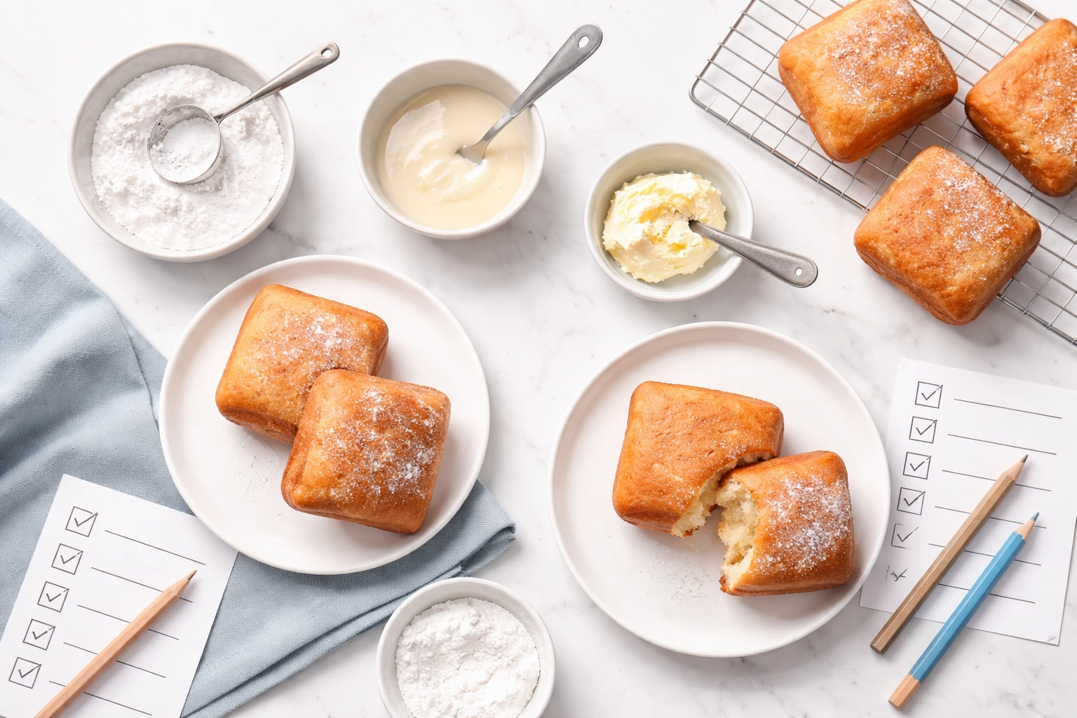Fastnacht tasting setup with various toppings, showcasing family activities for Lancaster County's Fastnacht Day