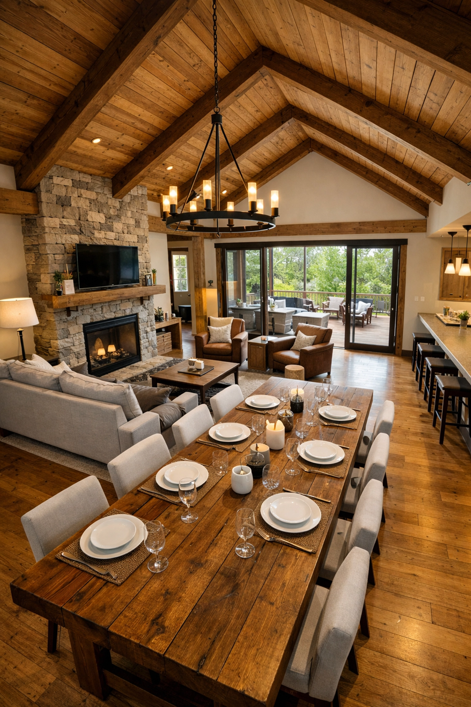 Spacious 4-bedroom cottage interior in Hampton, VA, perfect for professional groups and corporate stays.