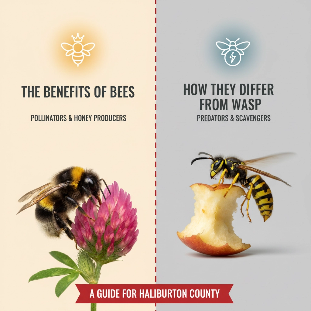 The Benefits of Bees and How They Differ from Wasps: A Guide for Haliburton County