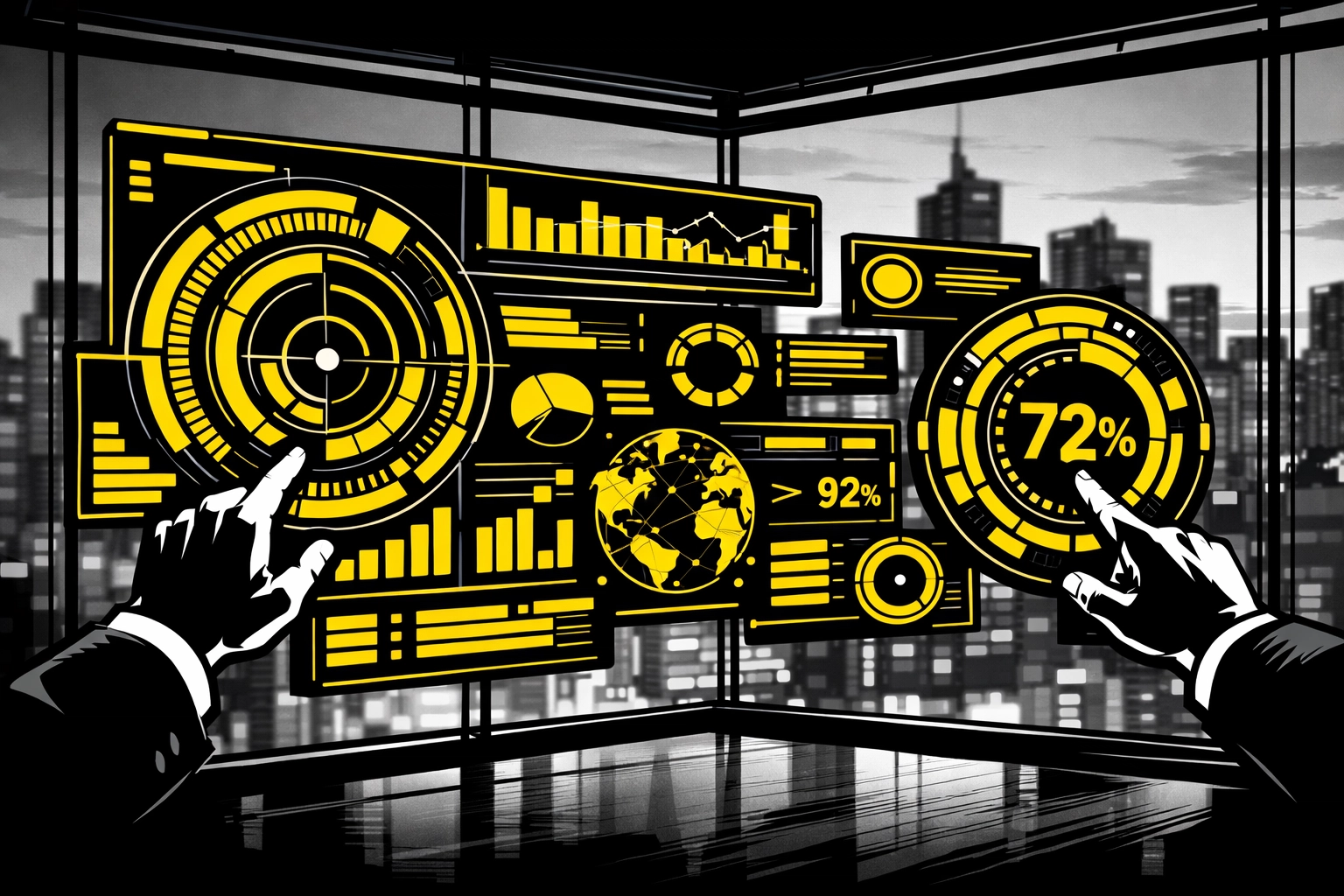 Professional navigating a digital dashboard for Amazon data access and account management mechanisms.