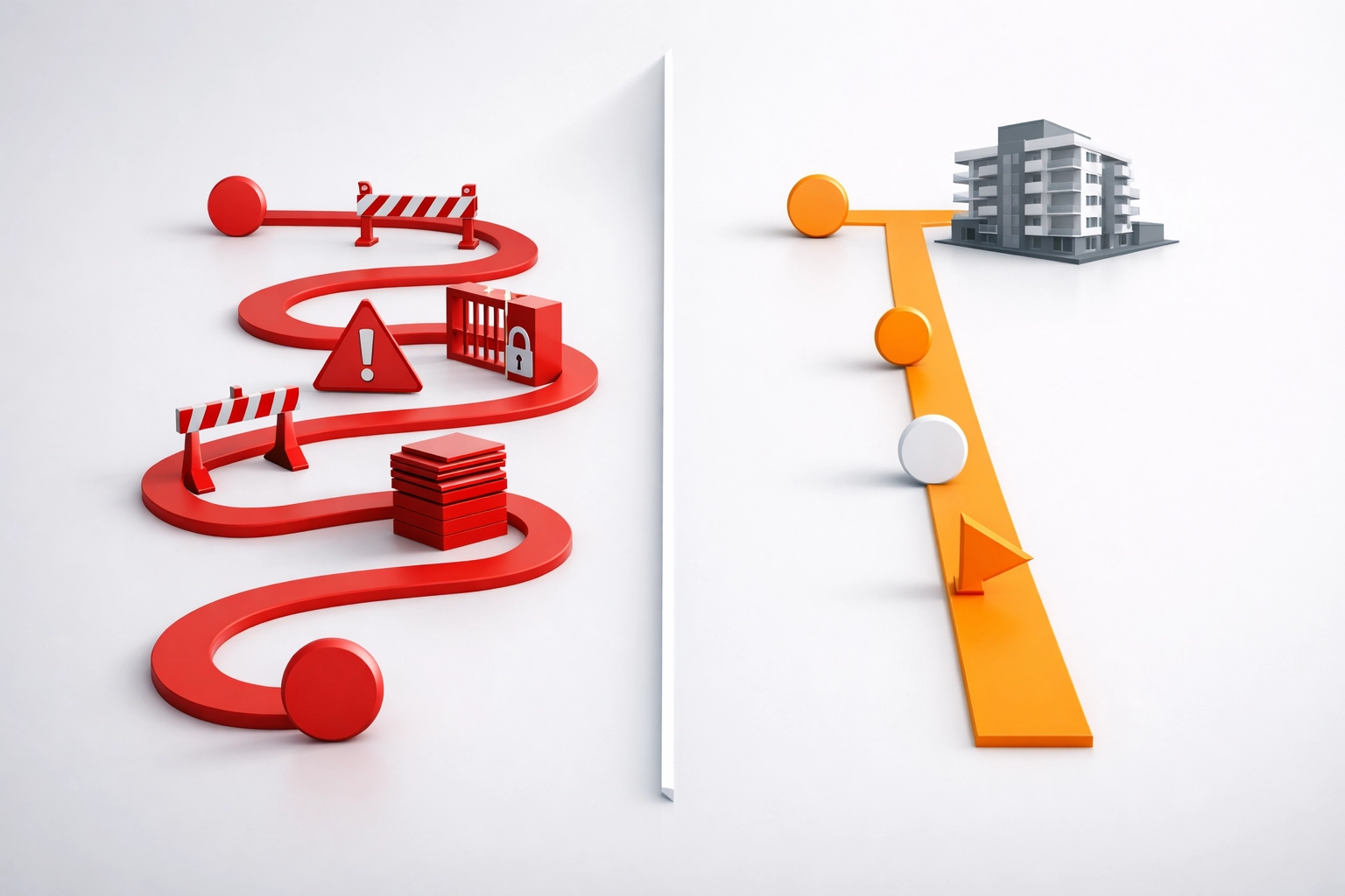 Comparison of traditional versus SB 423 streamlined housing approval timeline in California