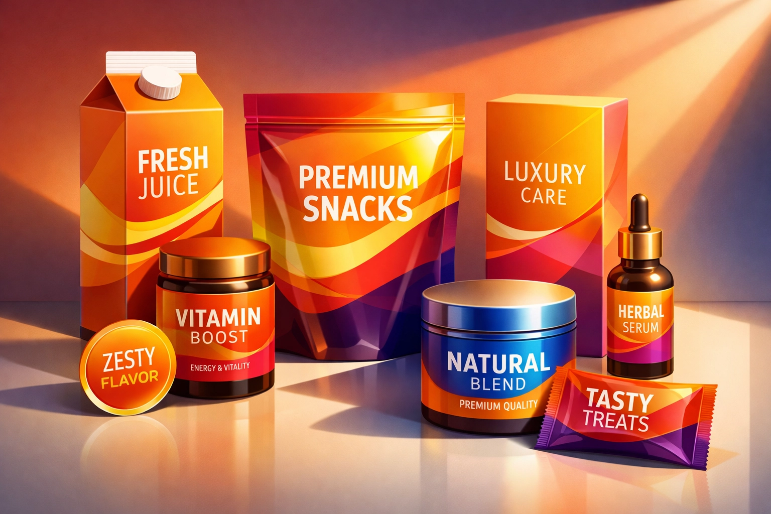 Premium packaging products printed using offset technology for consumer goods