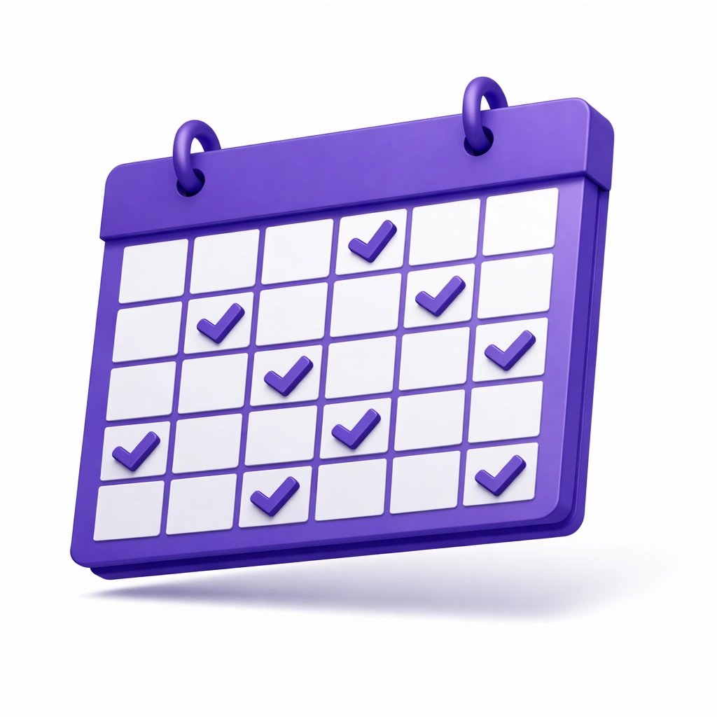 Monthly bookkeeping schedule with consistent updates for small business